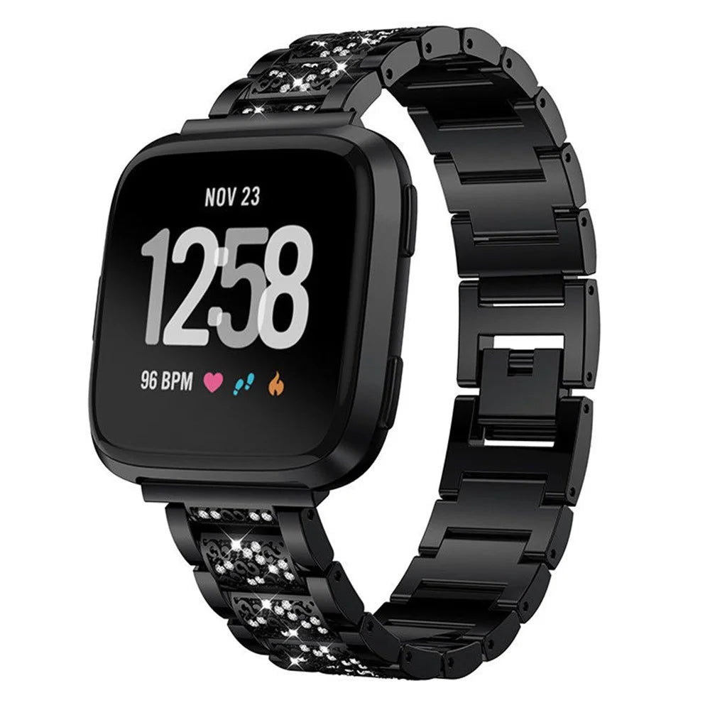 22mm Universal Rhinestone Decor Metal Watch Band for Huawei Watch GT / Samsung Gear S3 Classic / S3 Frontier - Black - 3