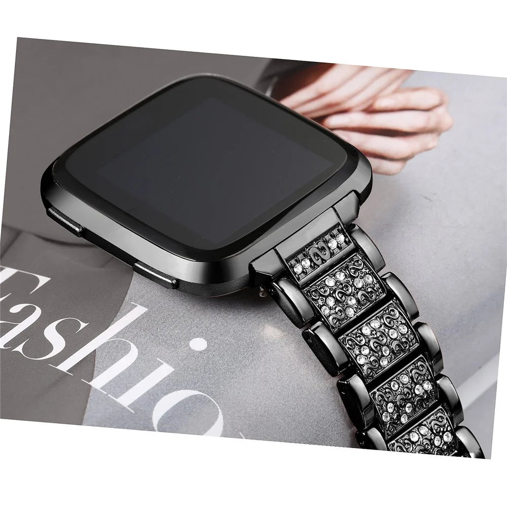 22mm Universal Rhinestone Decor Metal Watch Band for Huawei Watch GT / Samsung Gear S3 Classic / S3 Frontier - Black - 6