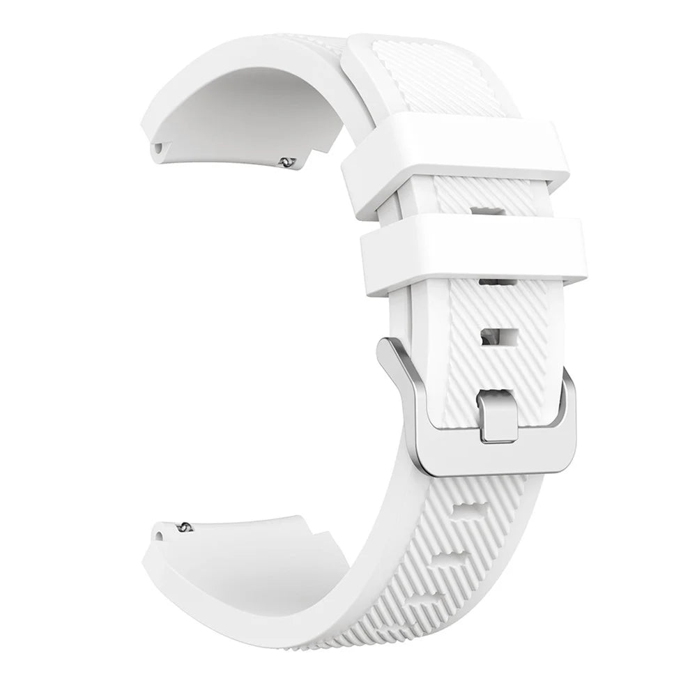 22mm Silicone Wrist Strap Pin Buckle Sports Watch Band Replacement for Huawei Watch GT - White - 1