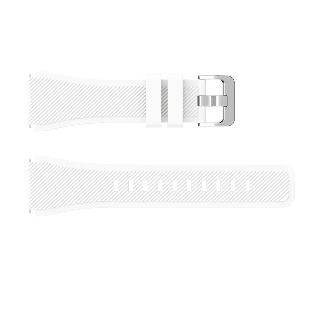 22mm Silicone Wrist Strap Pin Buckle Sports Watch Band Replacement for Huawei Watch GT - White - 4