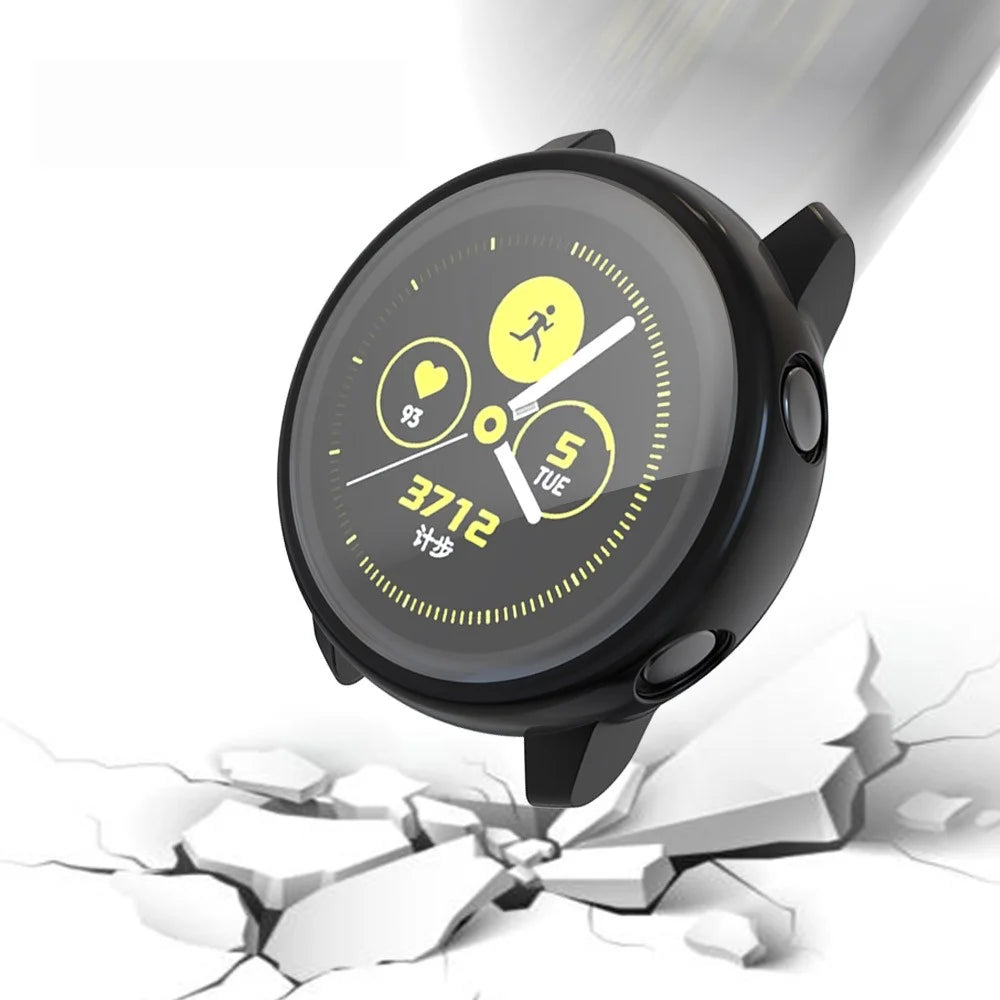 Electroplating Soft TPU Protection Case Cover for Samsung Galaxy Watch Active - Black - 4