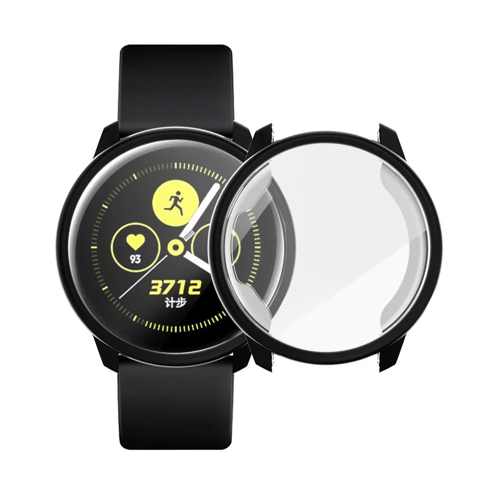 Electroplating Soft TPU Protection Case Cover for Samsung Galaxy Watch Active - Black - 5