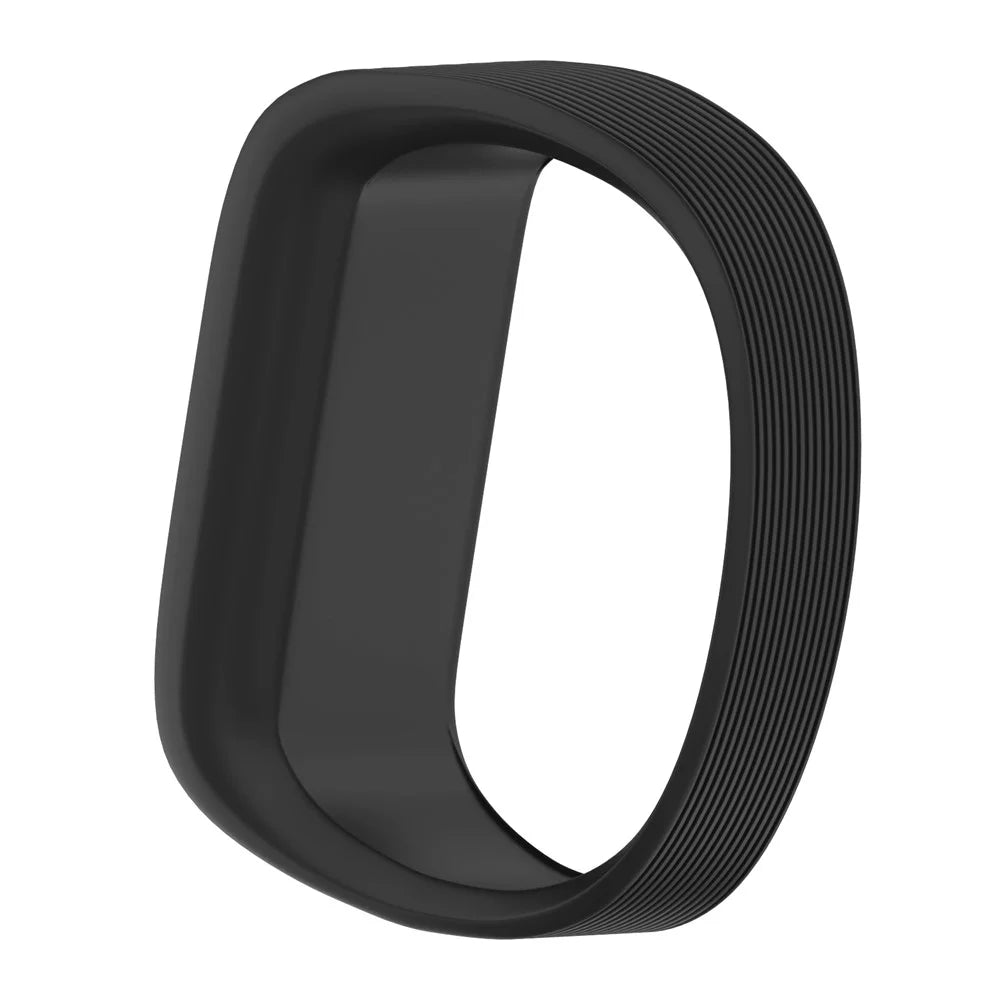 For Garmin Vivofit JR Flexible Adjustable Soft Silicone Strap Replacement Watch Band - Size: S / Black - 1