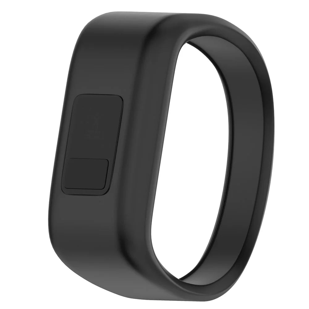 For Garmin Vivofit JR Flexible Adjustable Soft Silicone Strap Replacement Watch Band - Size: S / Black - 2