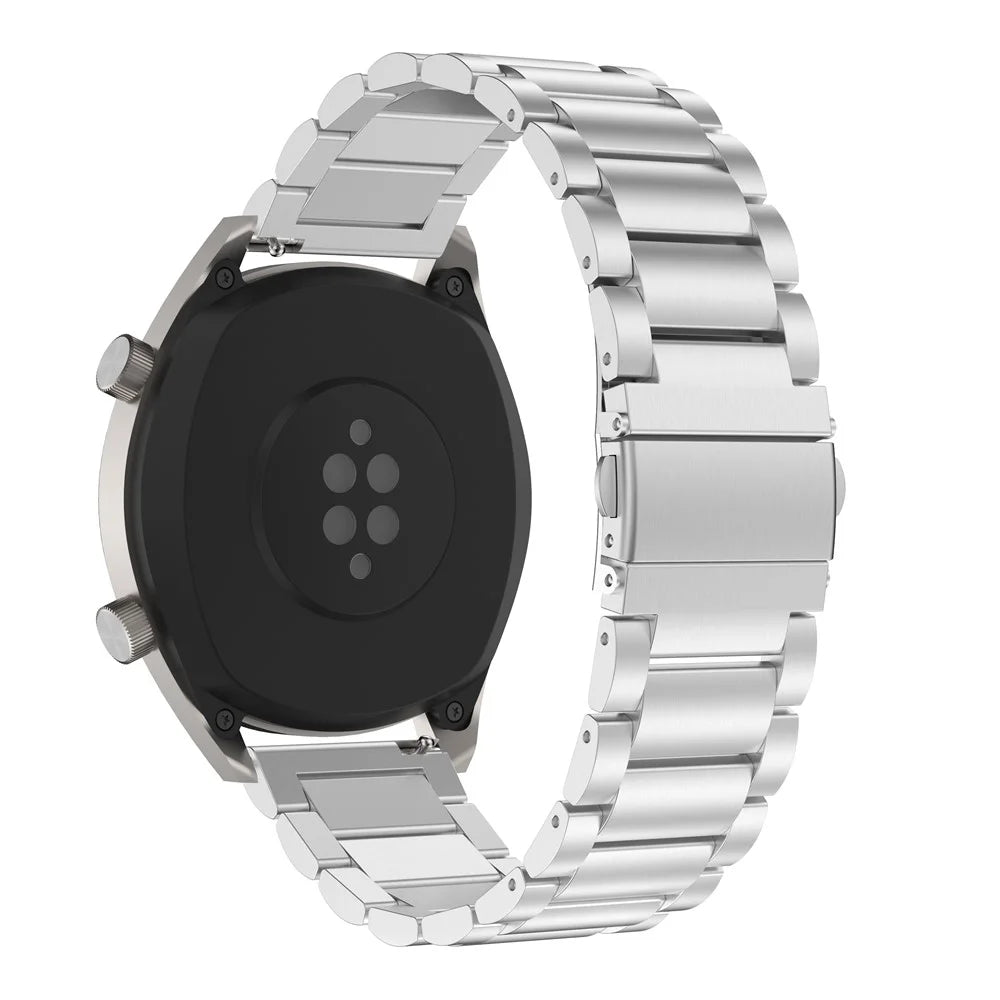 For Huawei Watch GT / Honor Watch GS 3i MNS-B39 22mm Stainless Steel Watch Strap Three-bead Wristband with Folding Clasp - 3