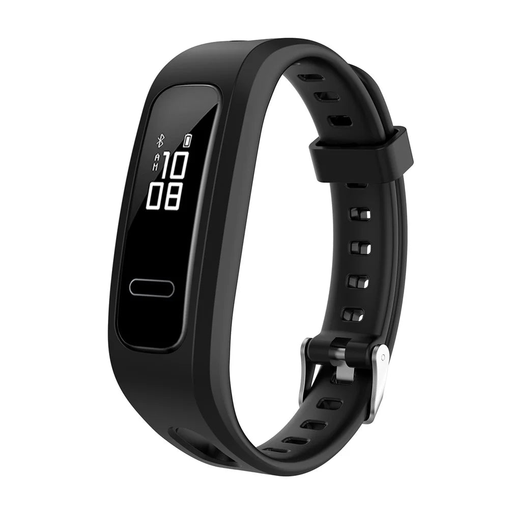 Flexible Silicone Wrist Watch Band Replacement for Honor Band 4 (Running Version) / 3e - Black - 2