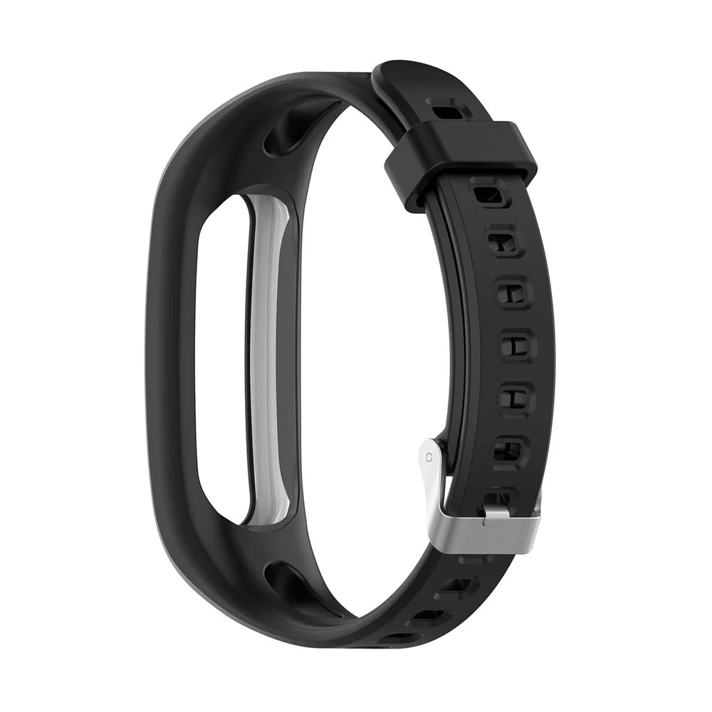 Flexible Silicone Wrist Watch Band Replacement for Honor Band 4 (Running Version) / 3e - Black - 3