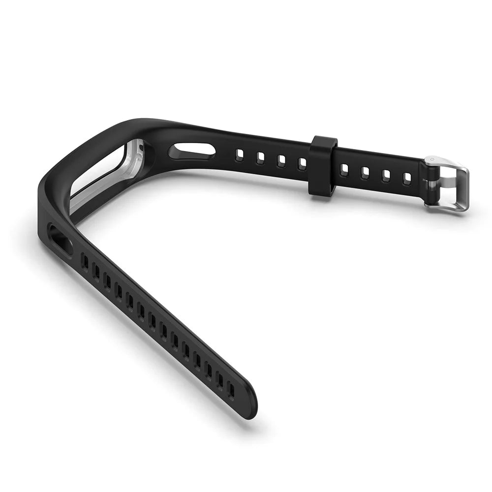 Flexible Silicone Wrist Watch Band Replacement for Honor Band 4 (Running Version) / 3e - Black - 4