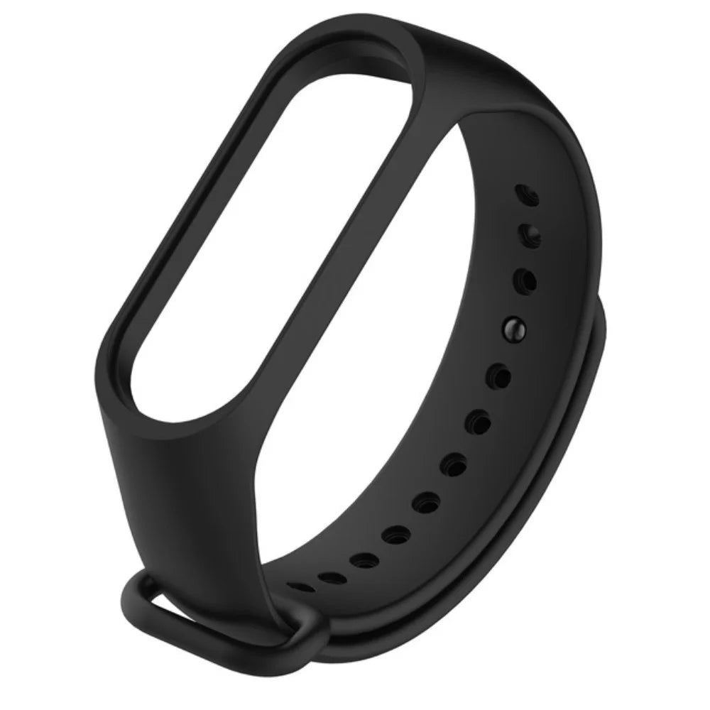 Single-color Silicone Wrist Band Replacement for Xiaomi Mi Band 4 - Black - 1
