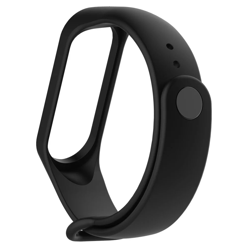 Single-color Silicone Wrist Band Replacement for Xiaomi Mi Band 4 - Black - 2