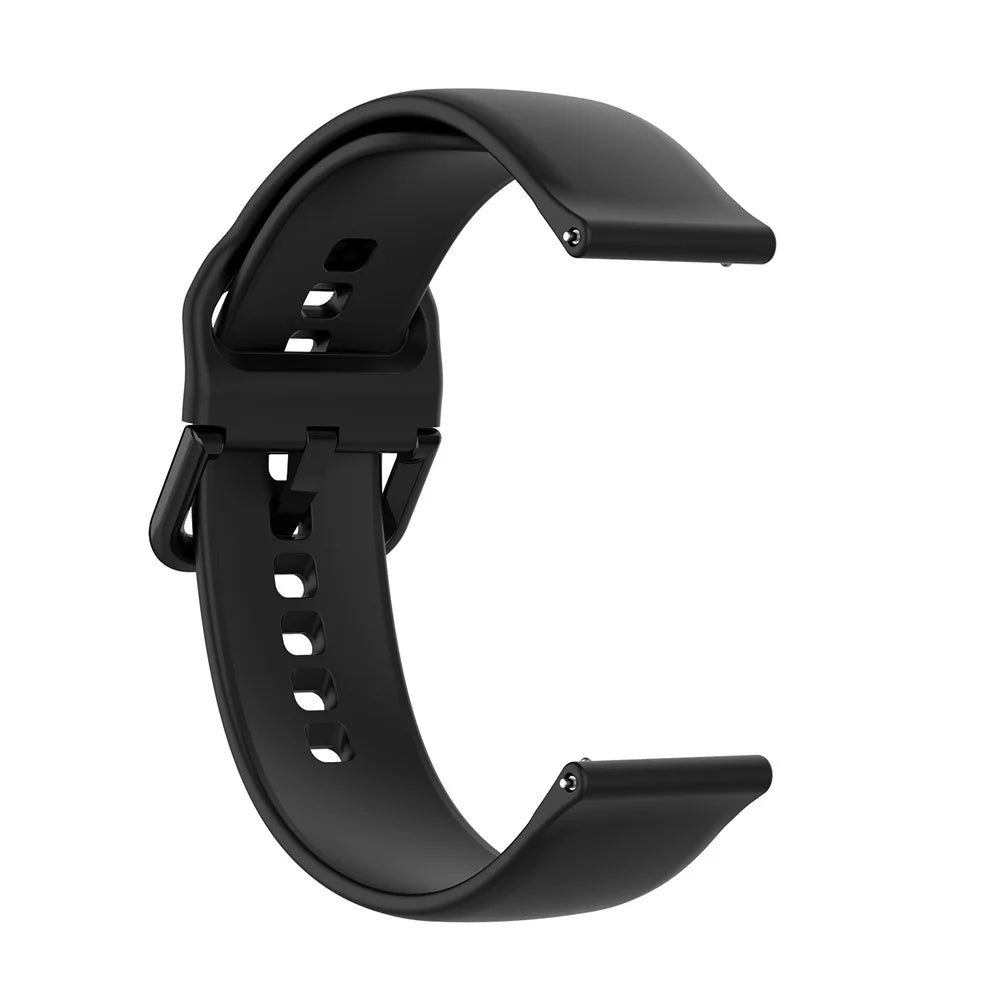 20mm Silicone Smart Watch Replacement Strap for Samsung Galaxy Watch Active - Black - 3