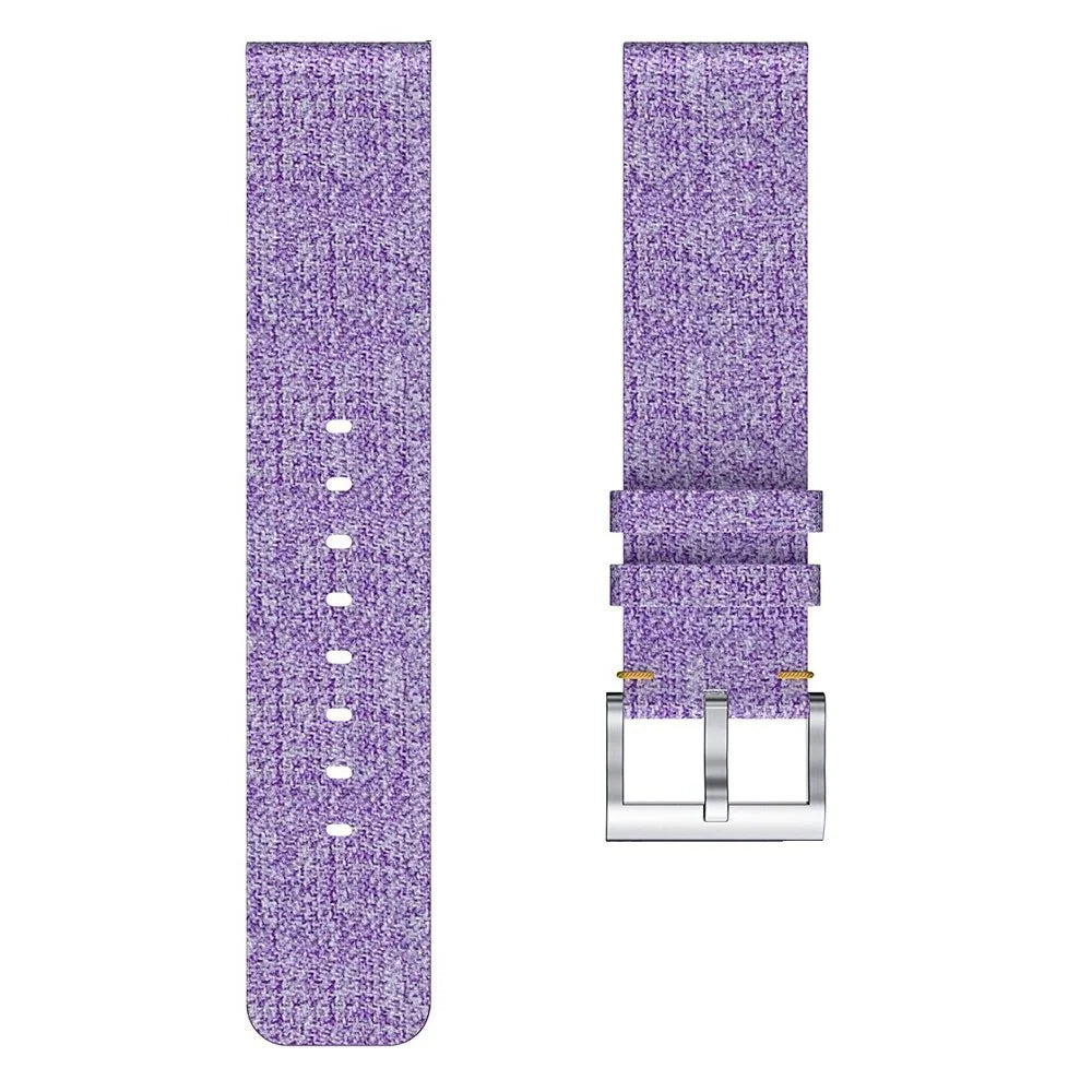 22mm Stainless Steel Clasp Nylon Wristband for Samsung Gear S3 Classic / Huawei Watch GT, etc. - Purple - 1