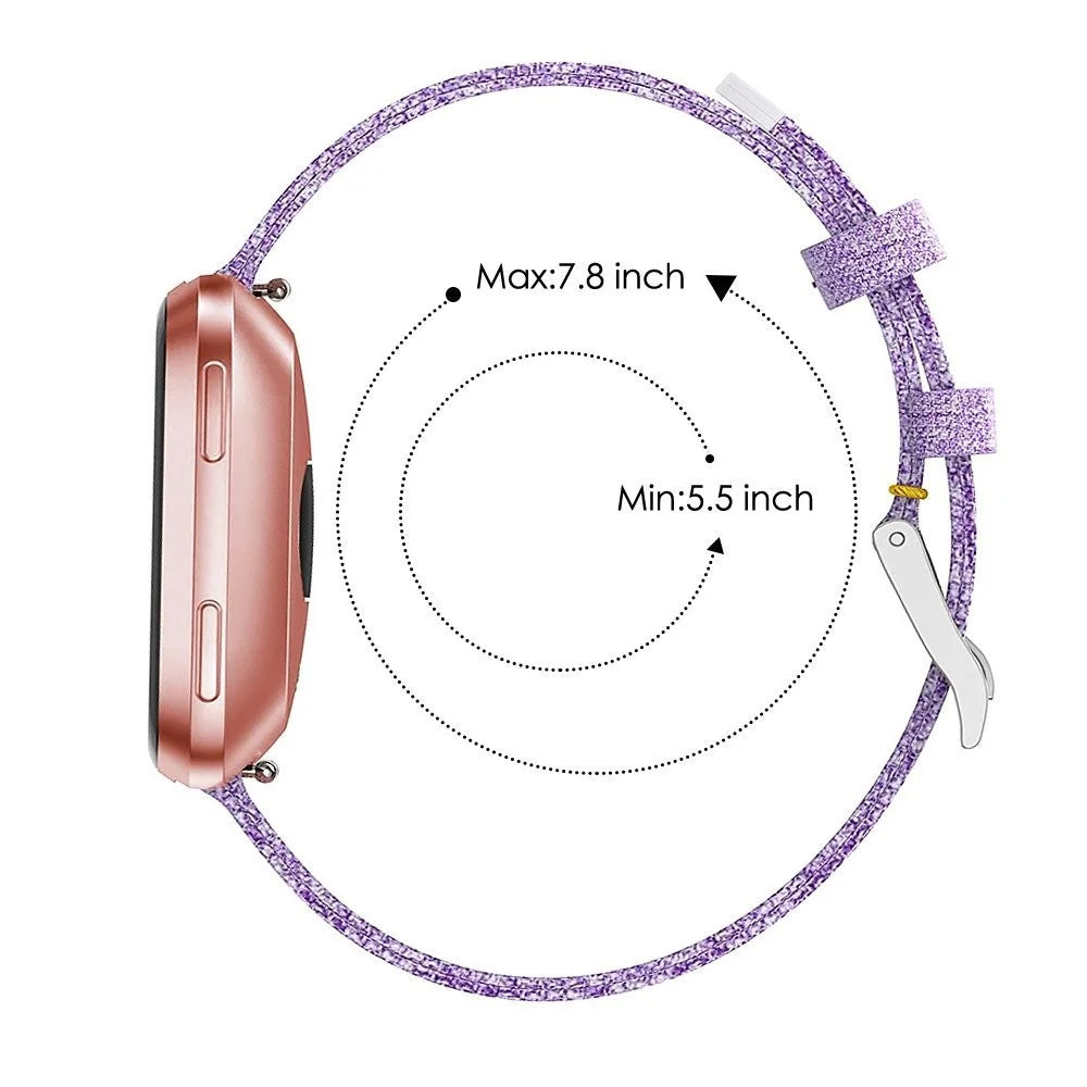 22mm Stainless Steel Clasp Nylon Wristband for Samsung Gear S3 Classic / Huawei Watch GT, etc. - Purple - 5
