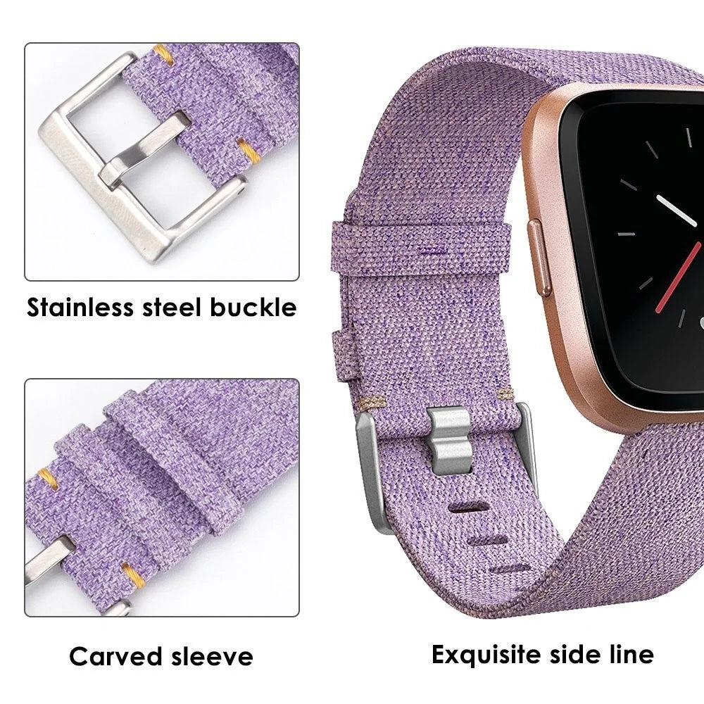 22mm Stainless Steel Clasp Nylon Wristband for Samsung Gear S3 Classic / Huawei Watch GT, etc. - Purple - 6