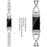 18MM Rhinestone-encrusted Stainless Steel Watchband Replacement for Huawei TalkBand B5 - Silver - 3
