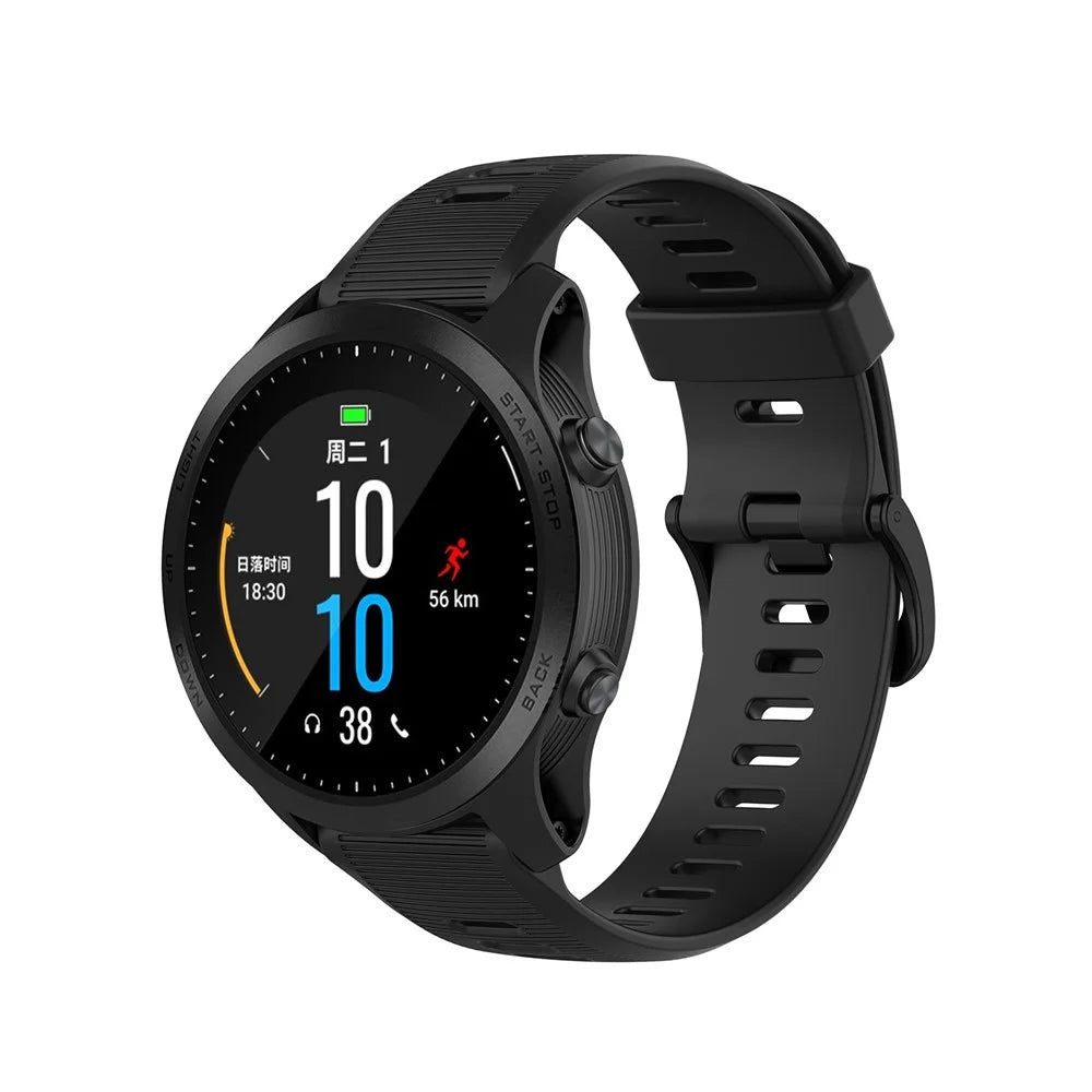 Silicone Smart Watch Band for Garmin Forerunner 945/935/Fenix 5 - Black - 2