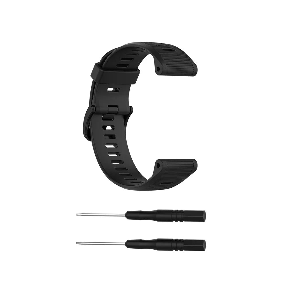 Silicone Smart Watch Band for Garmin Forerunner 945/935/Fenix 5 - Black - 3