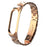 Solid Stainless Steel Metal Smart Watch Band for Xiaomi Mi Smart Band 4 - Rose Gold - 1