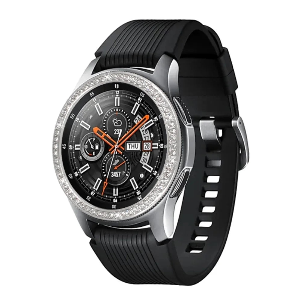 Diamond Decor Metal Bezel for Samsung Galaxy Watch 46mm - Silver - 4