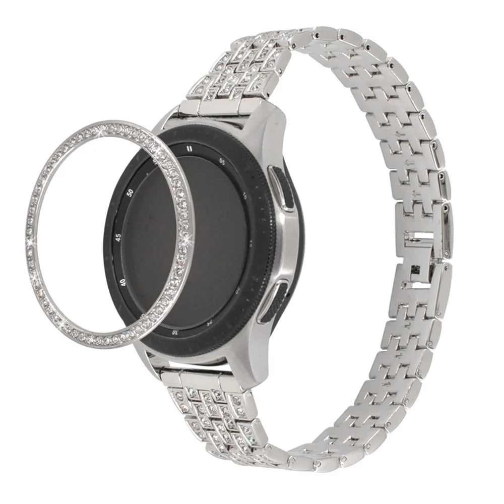 Diamond Decor Metal Bezel for Samsung Galaxy Watch 46mm - Silver - 7