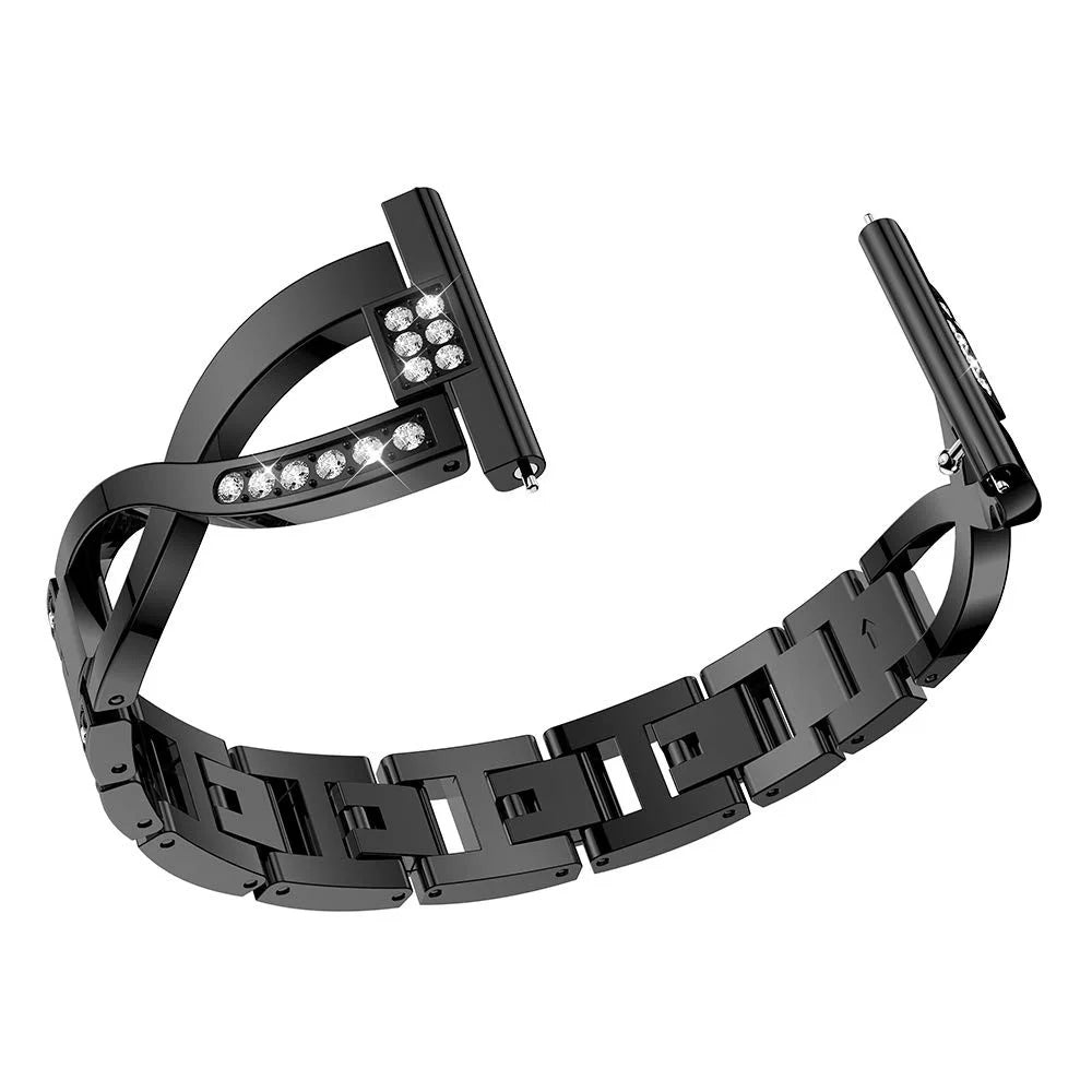 22mm Diamond Decor Stainless Steel Smart Watch Band for Samsung Gear S3 Classic/Frontier/Gear 2 R380 etc - Black - 3