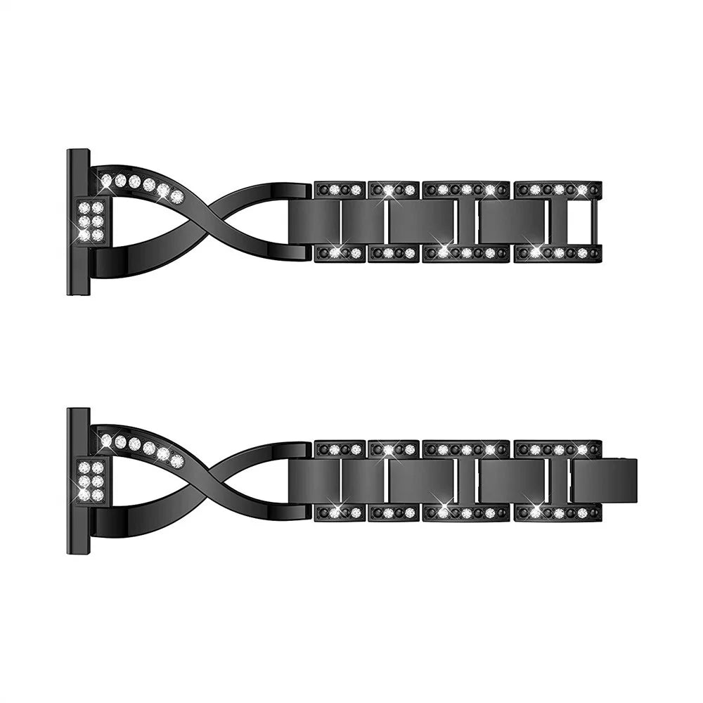 22mm Diamond Decor Stainless Steel Smart Watch Band for Samsung Gear S3 Classic/Frontier/Gear 2 R380 etc - Black - 5