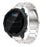 Three Beads Folding Clasp Stainless Steel Watch Strap for Garmin Forerunner 245 - Silver - 2