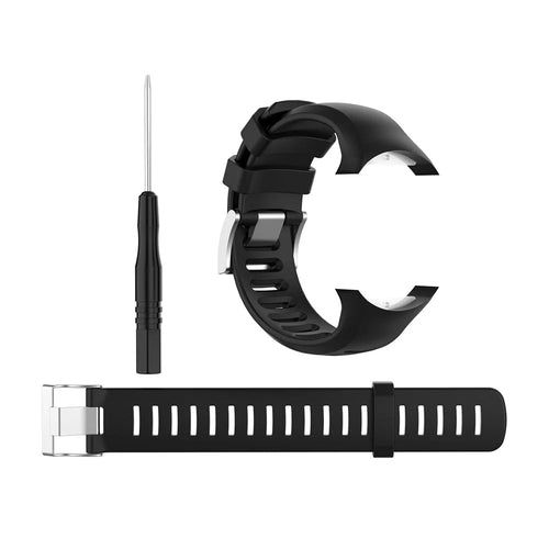 Silicone Smart Watch Replacement Band with Additional 172mm Strap for Suunto D6 Dive/ D6i Novo/Zulu - Black - 1