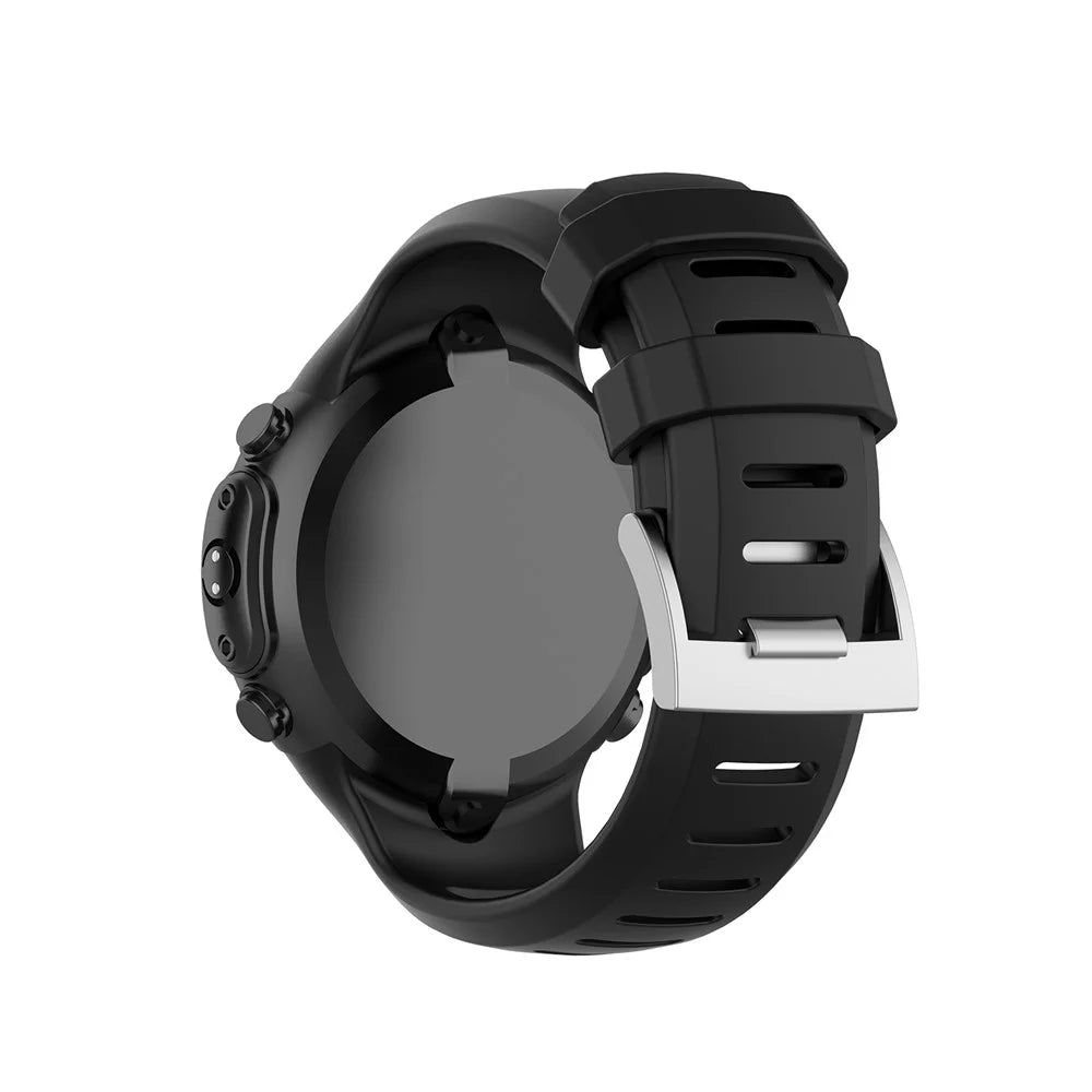 Silicone Smart Watch Replacement Band with Additional 172mm Strap for Suunto D6 Dive/ D6i Novo/Zulu - Black - 2