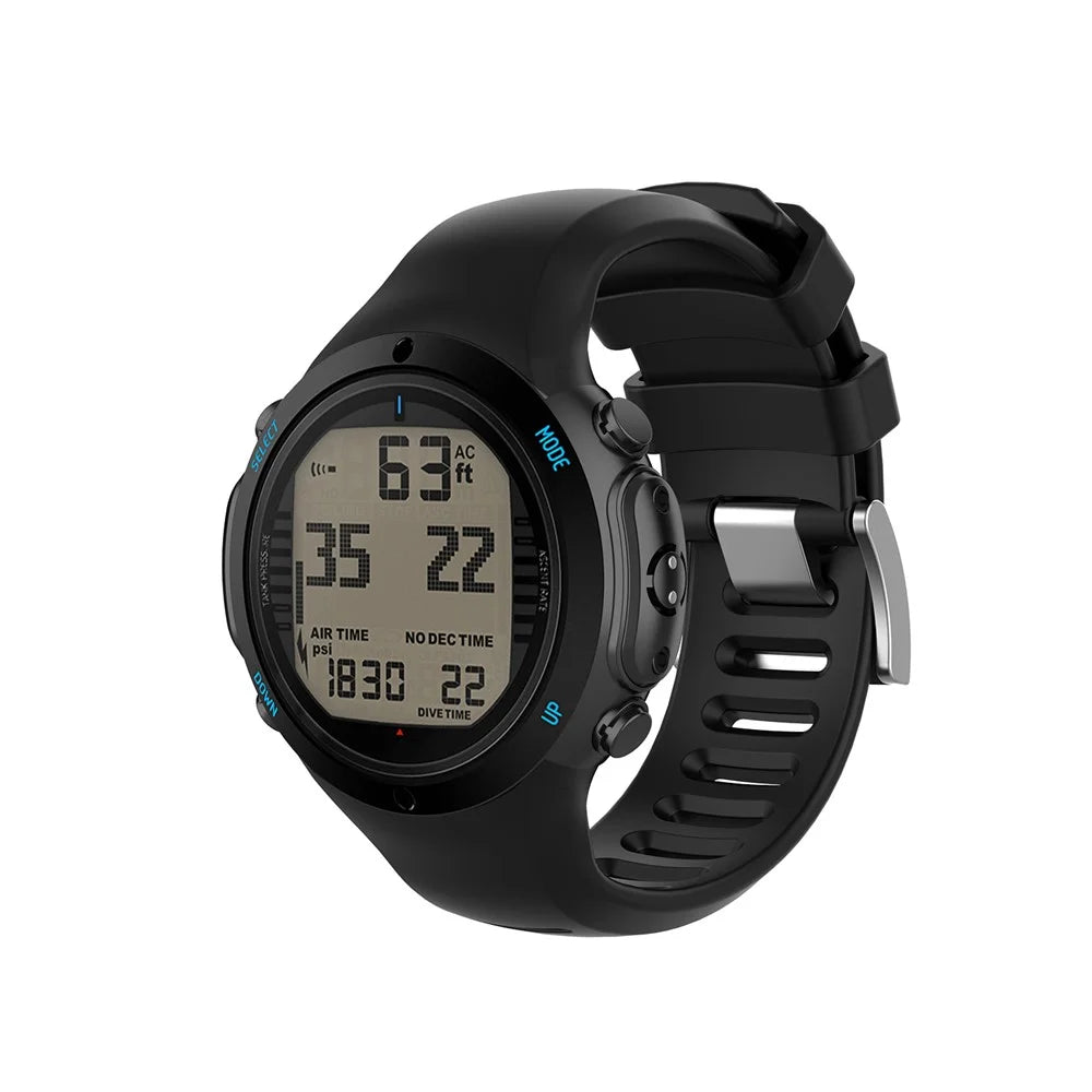 Silicone Smart Watch Replacement Band with Additional 172mm Strap for Suunto D6 Dive/ D6i Novo/Zulu - Black - 6