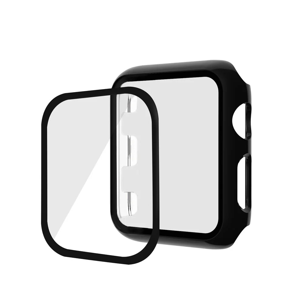 Electroplating PC+Tempered Glass Watch Screen Film for Apple Watch Series 4 44mm - 1