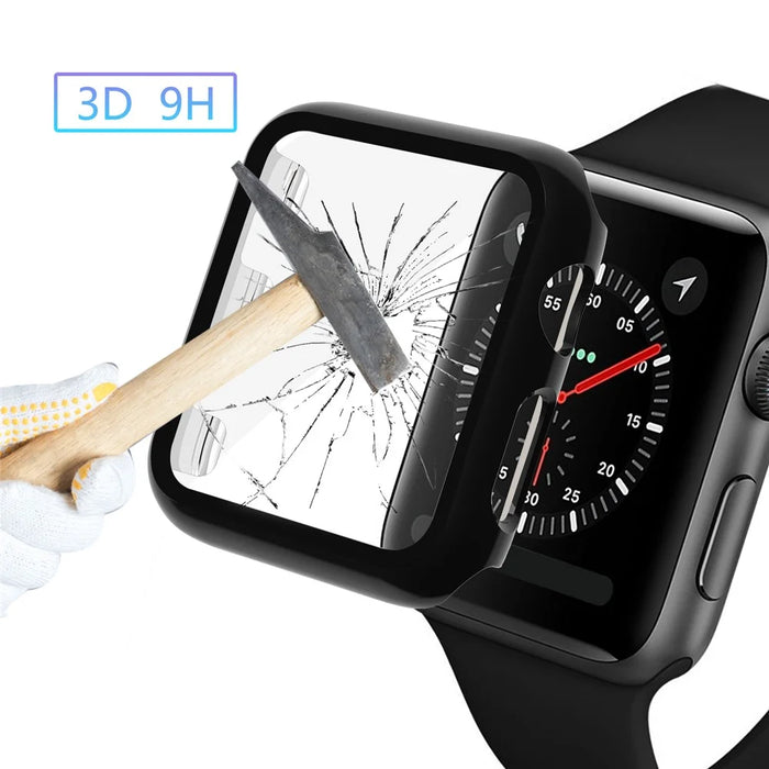 Electroplating PC+Tempered Glass Watch Screen Film for Apple Watch Series 4 44mm - 5