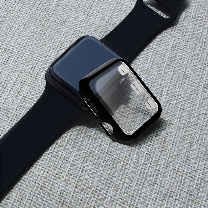 Electroplating PC+Tempered Glass Watch Screen Film for Apple Watch Series 4 44mm - 6