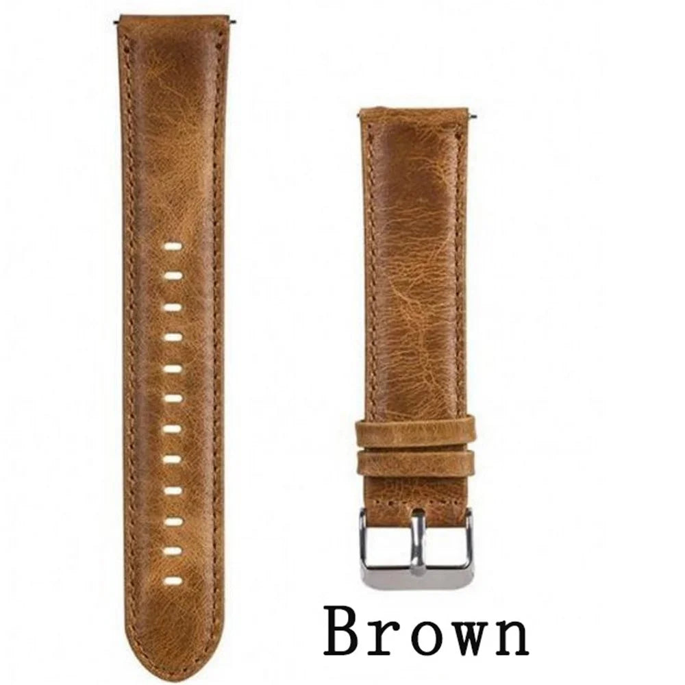 20mm Crazy Texture Genuine Leather Watch Band Bracelet Strap for Samsung Gear S2 Classic / S3 Classic - Light Brown - 5