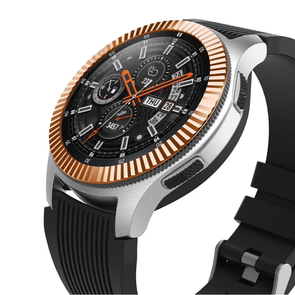 Anti Scratch Stainless Steel Metal Bezel Ring Protective Accessories for Samsung Galaxy Watch 46mm - Rose Gold - 2