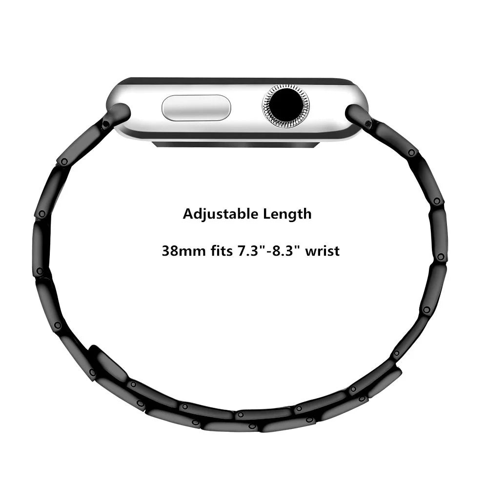 Magnetic Stainless Steel Watch Band for Apple Watch Series 11 10 42mm / 9 8 7 41mm / SE3 SE2 SE 6 5 4 40mm / 3 2 1 38mm -  Black - 6