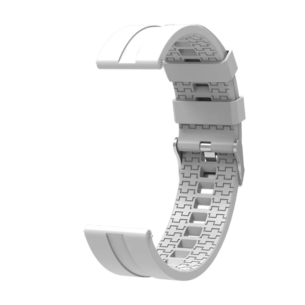 22mm Silicone Watch Strap Replacement Adjustable Watch Band for Huawei Watch GT - White - 1