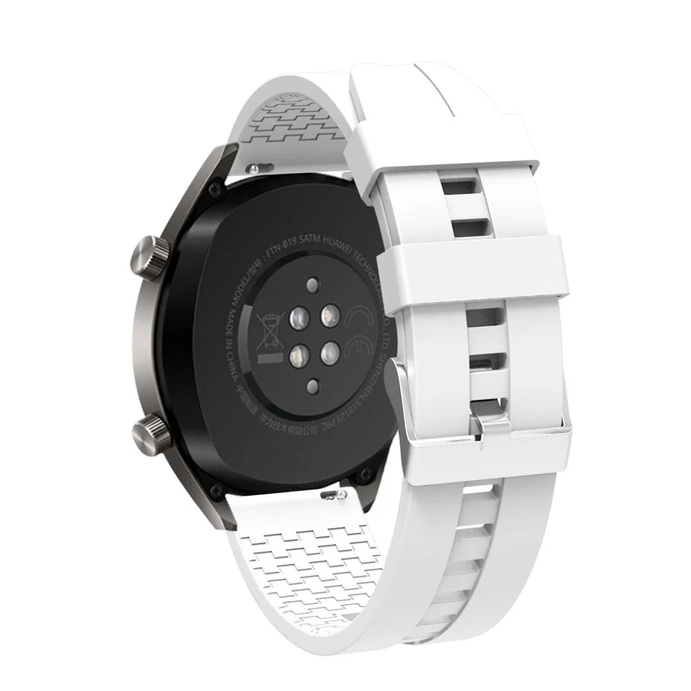 22mm Silicone Watch Strap Replacement Adjustable Watch Band for Huawei Watch GT - White - 2
