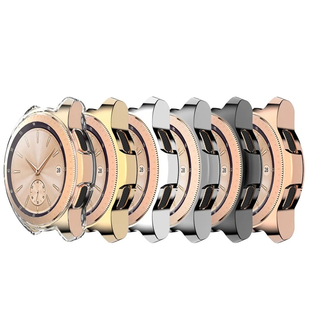 Plated TPU Protection Frame Case for Samsung Gear S2 / Galaxy Watch 42mm - Black - 7