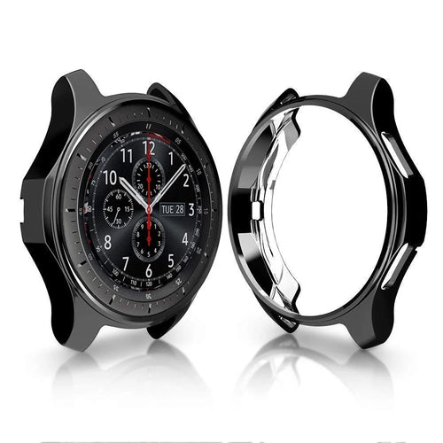 Electroplating Soft TPU Case for Samsung Gear S3 Frontier/Classic/Galaxy Watch 46mm - Black - 1