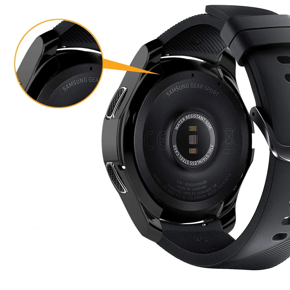 Electroplating Soft TPU Case for Samsung Gear S3 Frontier/Classic/Galaxy Watch 46mm - Black - 2