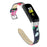 Top Layer Cowhide Leather Watchband Replacement for Samsung Galaxy Fit SM-R370 - Black/Red Flower - 4