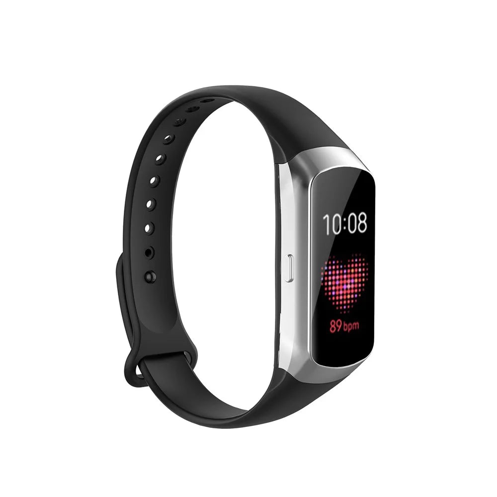 Silicone Smart Watch Replacement Strap for Samsung Galaxy Fit SM-R370 - Black - 4