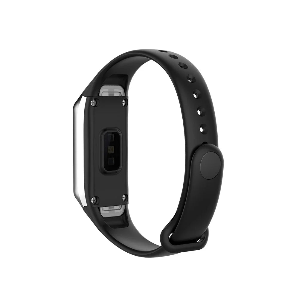 Silicone Smart Watch Replacement Strap for Samsung Galaxy Fit SM-R370 - Black - 5