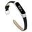 Crocodile Texture Leather Smart Watch Strap with Metal Frame for Samsung Galaxy Fit-e/SM-R375 - Black - 2