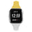 Genuine Leather Smart Watch Band for Fitbit Versa - Yellow/White/Pink - 3