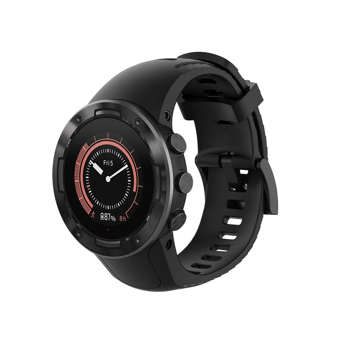 Soft Silicone Watch Band for Suunto 5 22.5mm - Black - 2