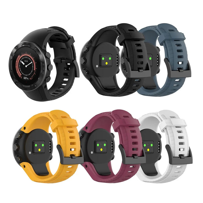 Silicone Smart Watch Band Strap for Suunto 5 - Black - 7