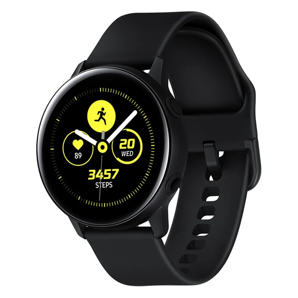 20mm Silicone Wrist Strap Replacement for Samsung Galaxy Watch4 Classic 46mm 42mm/Watch4 44mm 40mm/Garmin Move Luxe/Move Style/Move 3/Move Venu - Black - 2