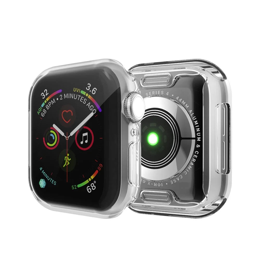 Electroplating TPU Watch Shell for Apple Watch Series 3 / 2 / 1 38mm - Transparent - 1